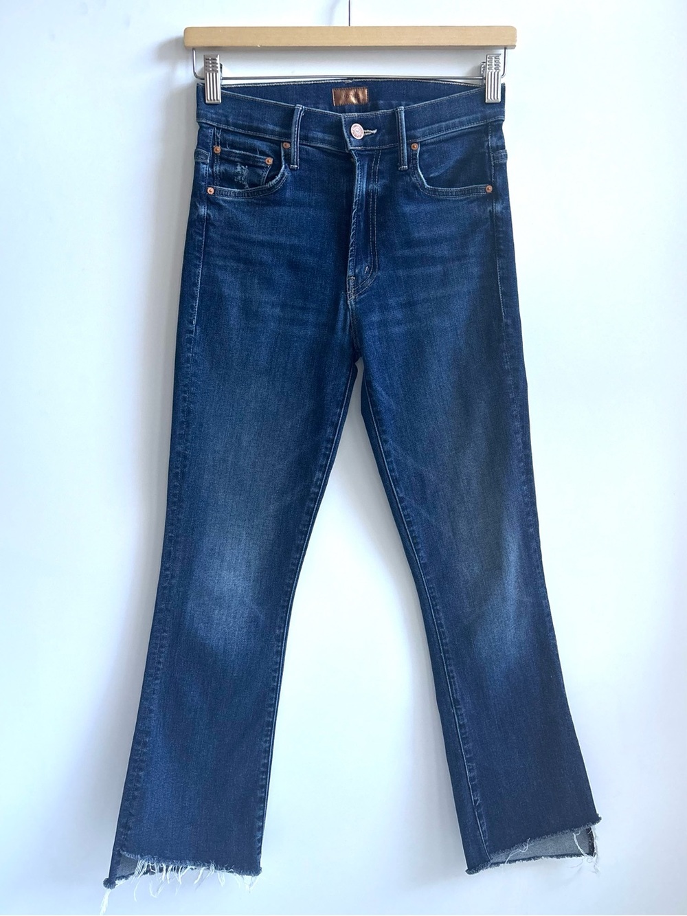 MOTHER THE INSIDER CROP STEP
FRAY Teaming Up Dark Wash Blue Denim Jean Size 25